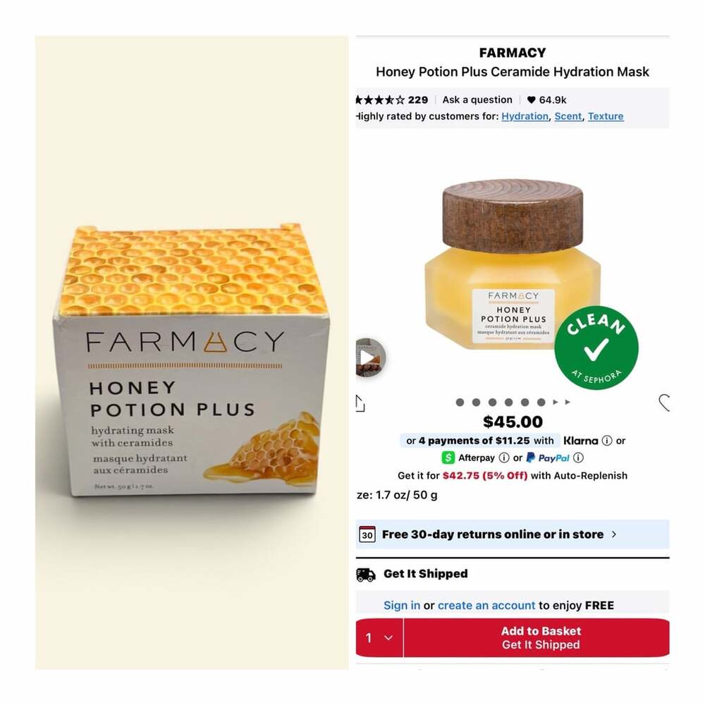 Farmacy Honey Potion Plus Hydrating Mask 1.7 oz